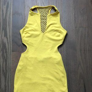 Bebe yellow mini dress